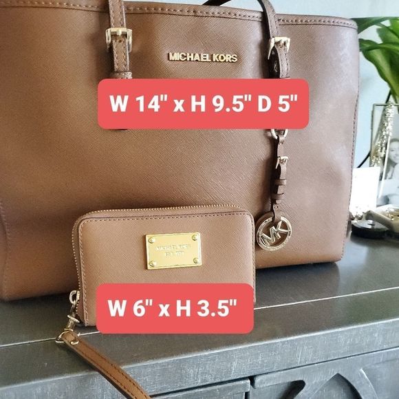 Michael Kors brown tote bag with wallet - Picture 8 of 11